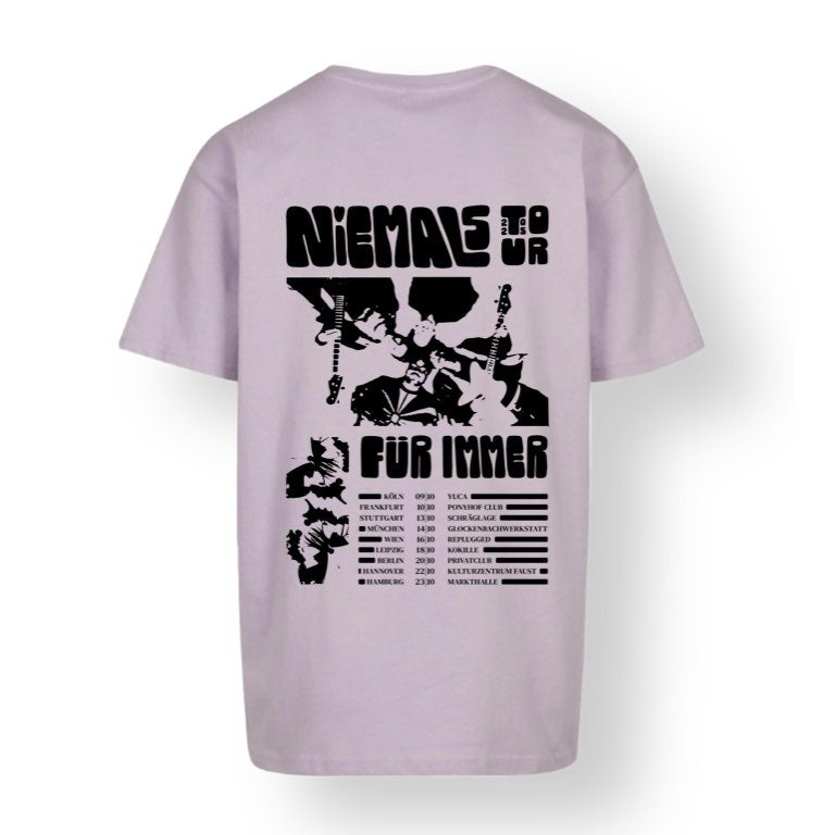 NIEMALS Heavy Oversized Tee | Lilac mit Glühbirne