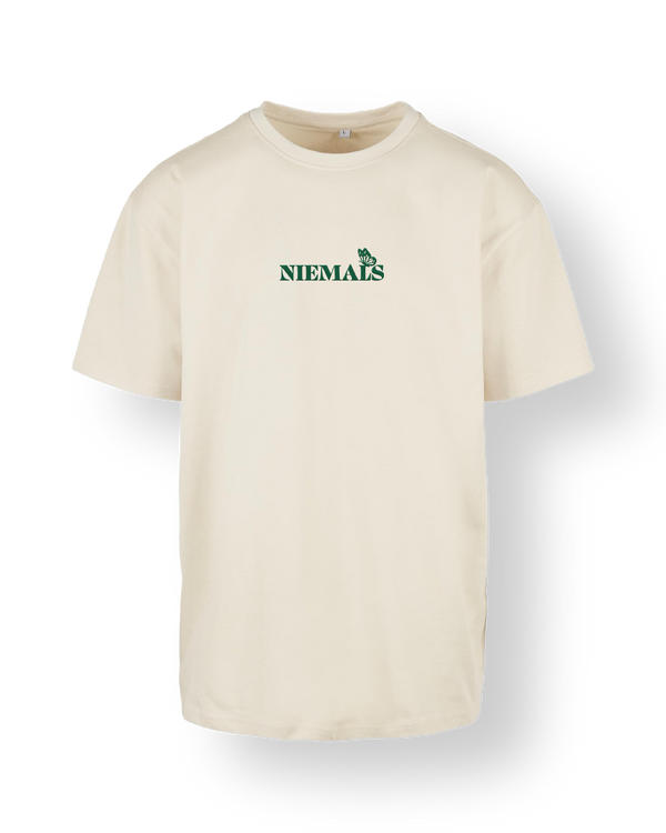 NIEMALS Heavy Oversized Tee | Sand mit Schmetterling