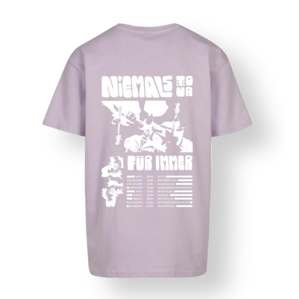 NIEMALS Heavy Oversized Tee | Lilac mit Glühbirne